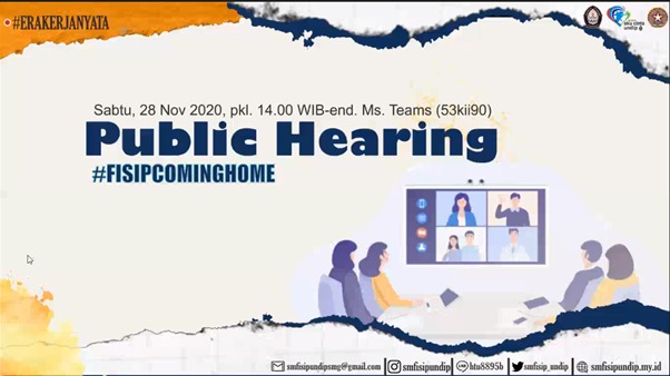 Public Hearing FISIP Undip, The Head of Communication Science Study Program Invites Students and Lecturers to Empathize One Another