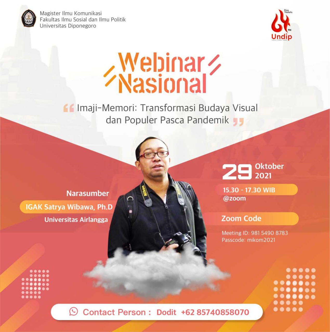 Webinar Nasional “Imaji-Memori: Transformasi Budaya Visual dan Populer Pasca Pendemik”