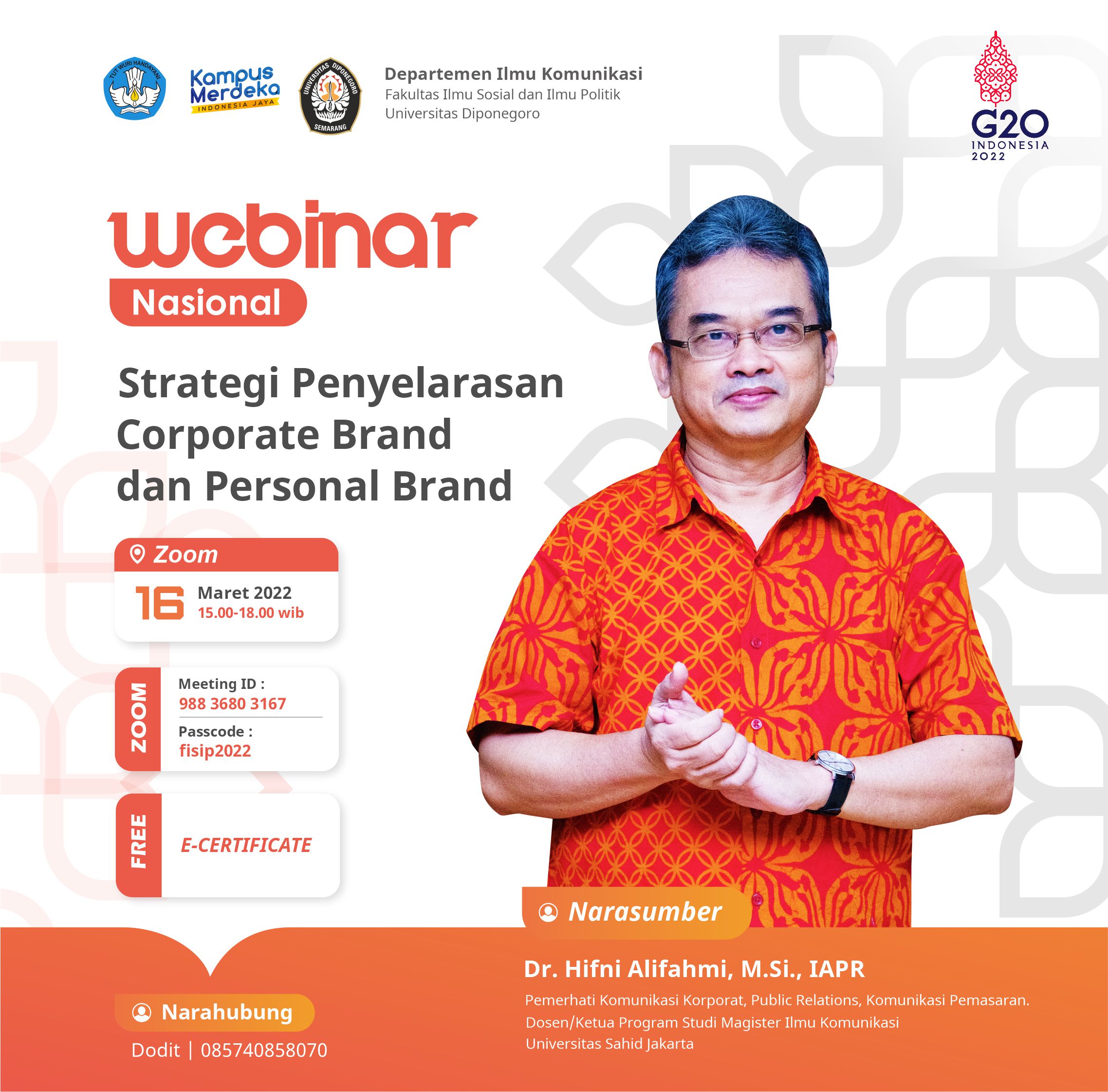 National Webinar ” Corporate Brand and Personal Brand Alignment Strategy”