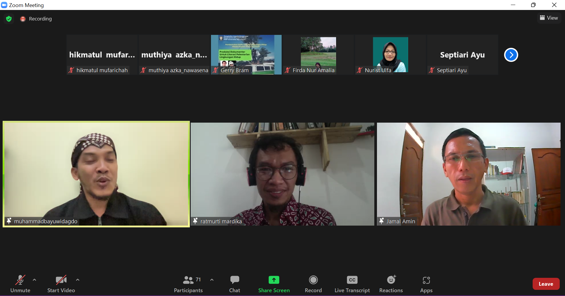 Workshop “Formation of Environmental Literacy Cadres through Persuasive Visual Content”