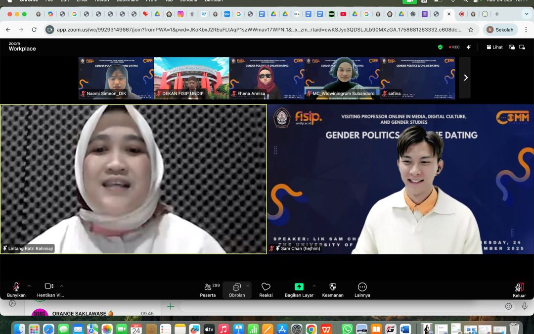 FISIP UNDIP Hadirkan Kuliah Tamu Internasional: Mengupas Politik Gender dan Kencan Daring di Era Digital